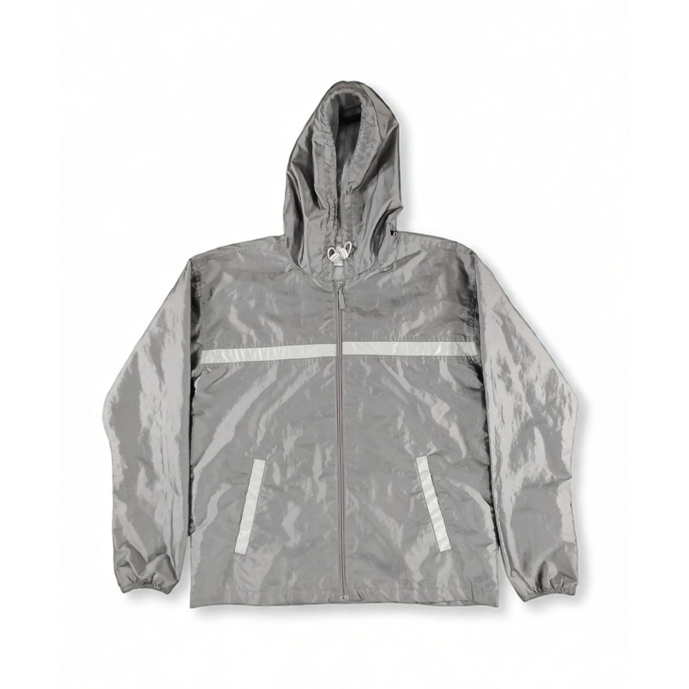 ACTRA Full Zip Hooded Windbreaker Jacket S Nylon Athletic Minimalist Gorpcore